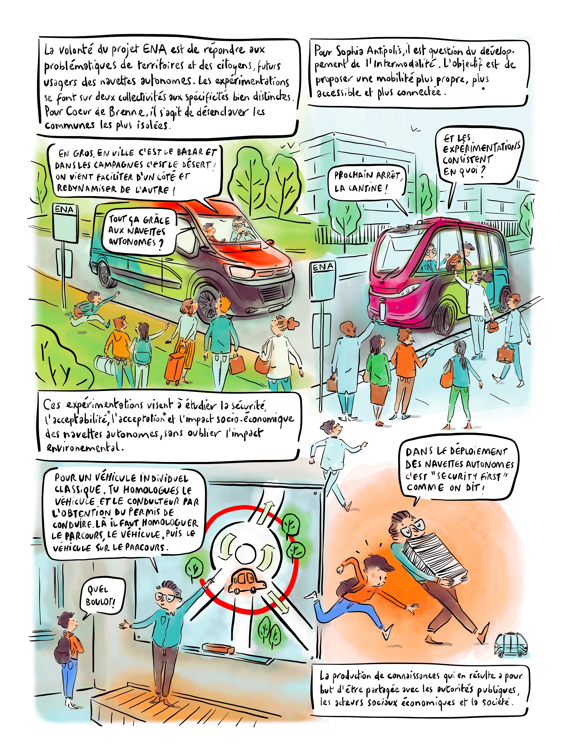 Expérimentation des navettes autonomes - La BD par Donatelle Liens - Planche #2