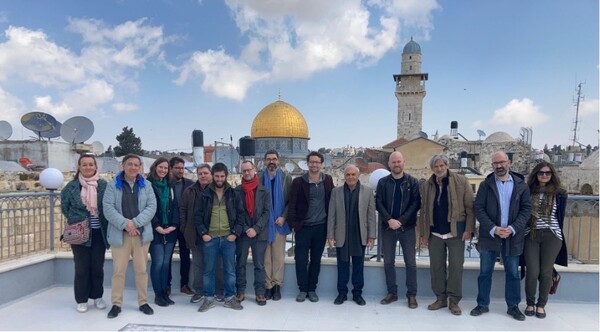 Les membres de la core team d’Archival City à Jérusalem, en mars 2022.