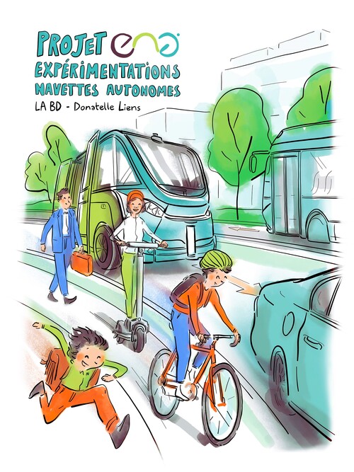 Expérimentation des navettes autonomes - La BD par Donatelle Liens - Couverture
