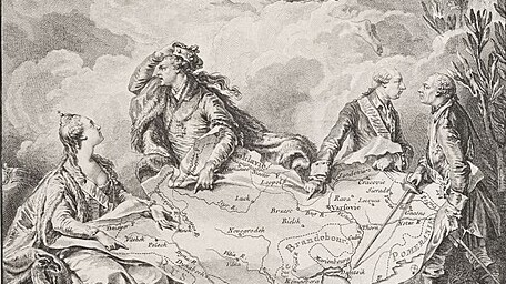 Allégorie du premier partage de la Pologne - Noël Le Mire, Public domain, via Wikimedia Commons