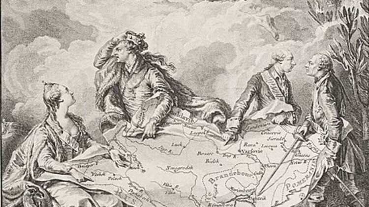 Allégorie du premier partage de la Pologne - Noël Le Mire, Public domain, via Wikimedia Commons